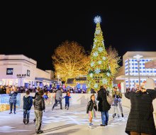 Cross County Center’s popular pop-up ice skating rink is located right in the heart of the center.  Photo courtesy of Cross County Center