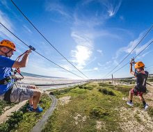 Featuring ziplines, wobbly bridges, cargo nets, and more, WildPlay has something for every age group. Photo courtesy of WildPlay