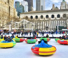 Bryant Park's Bumper Cars are a mainstay of late-winter fun in the park. Photo by Janet Bloom 