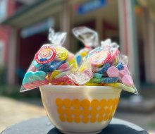 Grab a colorful treat at Harley's Sweet Shop in Woodstock. Photo courtesy of the shop