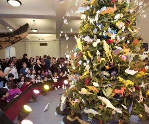 Origami tree at AMNH must-do holiday activities in NYC