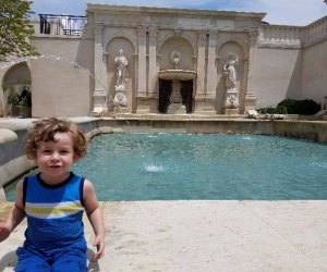 Sitting by the fountains at Longwood Gardens.