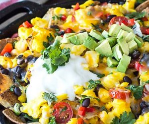 Breakfast nachos for dinner!