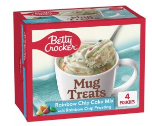 Make cake in your dorm microwave! Betty Crocker Mug Treats product photo courtesy of Target