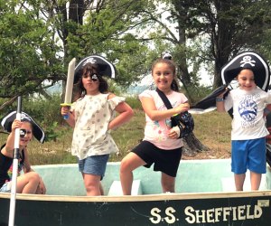 Foam swords, pirate hats, and any boat =  Piurate Party in the backyard! 