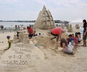 Image of Revere Beach sand castle festival.