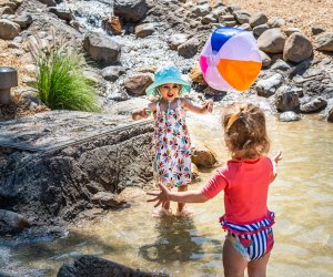Splash and play at summer camp, Kidspace style. Kidspace Campout photo by Jamie Pham
