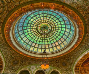 The Chicago Cultural Center Tiffany Dome from Preston Bradley Hall photo by Patrick Emerson via Flickr