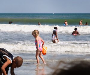 Atlantic City beach is five miles of sandy seafront