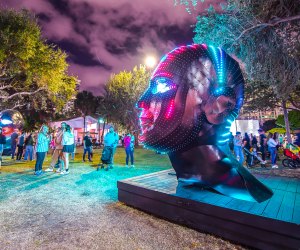 Delight in the free  pop-up art and light displays around Broward County during IGNITE. Photo courtesy of the Broward County Cultural Division