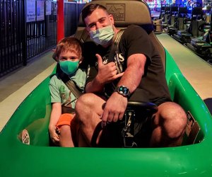Go kart fun at dinner time! Photo courtesy of Funland of Fairfax, Facebook
