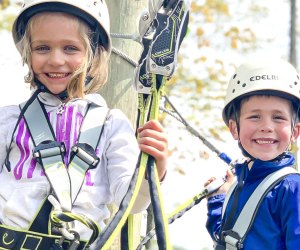 Fall day trips offer relaxation, natural beauty, or high-flying fun. Photo courtesy of Monkey Trunks Zipline and High Ropes Adventure