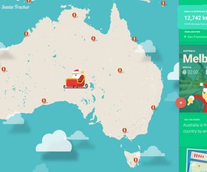See where Santa is right this second. Screenshot of Google's Santa Tracker