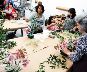 Make beautiful floral arrangements at the Cherry Blossom Festival at the Pelham Arts Center. Photo courtesy of the center