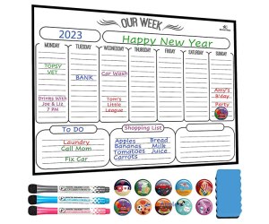  Not Your Usual Back-to-School Supplies List:  Magnetic Weekly Dry Erase Board Calendar Whiteboard