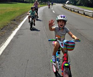 Power yourself by pedal on Bicycle Sundays. Photo courtesy of the Westchester County Police Department