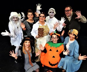 Abner the ghost is afraid of the dark in A Kooky Spooky Halloween. Photo courtesy of Theatre Three