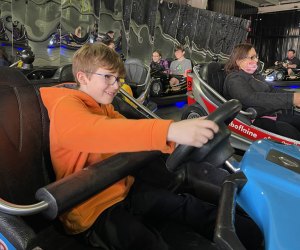 Ride the bumper cars at Adventureland