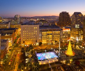 Best Holiday Lights in San Francisco: Union Square and downtown San Francisco