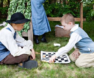 Weekend Fun: Living History, Butterflies, and a Carnival; Jun 29-30 Before there were video games, checkers was all the rage. Have some old time fun at Liberty Pole Day. Photo courtesy of Alden House