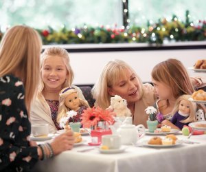 Enjoy a traditional holiday tea service at the American Girl store. Photo courtesy of American Girl