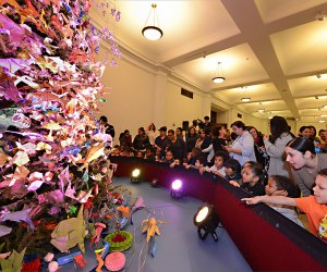 Visiting the origami tree at the American Museum of Natural History is an annual tradition. Photo courtesy of AMNH