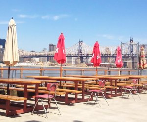 Tables to accommodate families overlook the water at Anable Basin