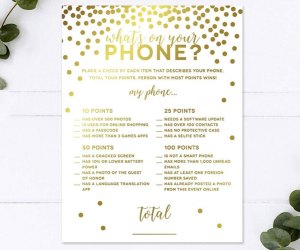 What's on Your Phone? is a fun Baby Shower Game