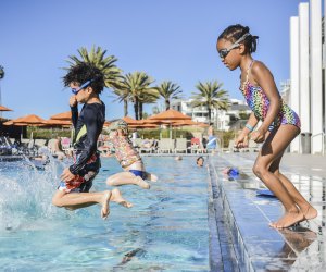 Dive in, the water is fine! So's the splash pad, beach playground, and cafe. Photo courtesy of the Annenberg Community Beach House