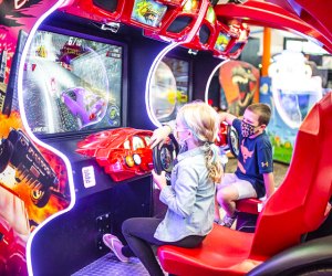 Photo of kids at arcade games at Apex Entertainment Center Marlborough