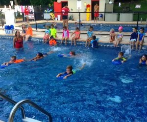 Apple Montessori Camp offers daily swim lessons with Red Cross-certified instructors. Photo courtesy of the camp