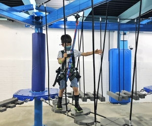 Area 53's ropes course indoor places to beat summer's heat