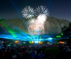 Fireworks light up the night at Stone Mountain Park. Photo courtesy of Stone Mountain