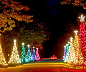 Families with kids love Fantasy in Lights, especially because tickets include access to see Santa. Photo courtesy Callaway Gardens
