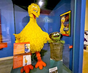 See Big Bird, Oscar the Grouch, Elmo, and other Sesame Street characters at the Center for Puppetry Arts. Photo by the author
