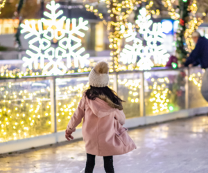 Ice skate under the twinkling holiday lights at Skate the Station. Photo courtesy Atlantic Station