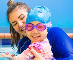 Learn to swim with mom at Aqua-Tots Swim Schools. Photo courtesy of the school