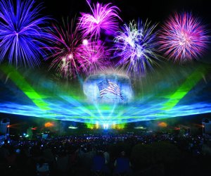 Fireworks light up the night at Stone Mountain Park. Photo courtesy of Stone Mountain