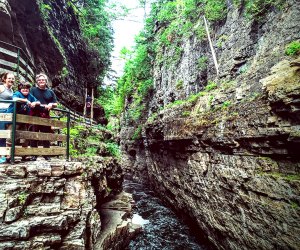 The Ausable Chasm has been described as the Grand Canyon of the Adirondacks and it's one of our top 100 things to do in New York State with kids. Photo by Anna Fader