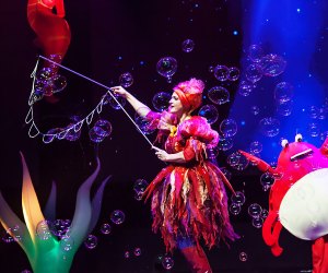 B- The Underwater Bubble Show takes the stage in Tarrytown on Friday, May 8. Photo courtesy of the show