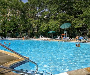 Briar Hill sits on a 4-acre wooded site in Riverdale with a huge outdoor swimming pool.