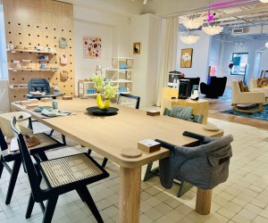 Babylist showroom in Beverly Hills: see and test baby products in a dining room