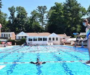 Enjoy hours in the pool at Badger Day Camp. Photo courtesy of the camp