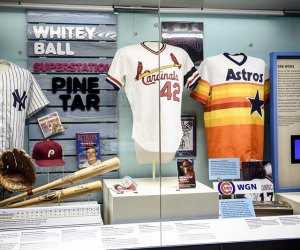 Image of memorabilia at the Baseball Hall of Fame in Cooperstown