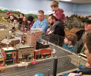 Get a glimpse of intricate model trains and towns in Roslindale. Photo courtesy of Bay State Railroad
