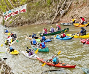 Cheer on canoers and kayakers during the annual Buffalo Bayou Partnership Regatta./Photo courtesy of Buffalo Bayou Partnership.