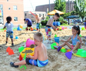 23 tons of sand creates Beach in the City. Photo courtesy of Imagine Nation