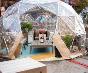 This welcoming and cozy igloo is at Beatrix.