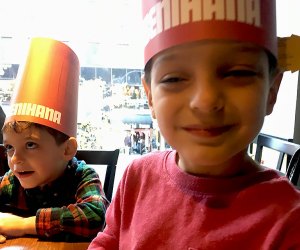 Family-friendly restaurants in NYC with entertainment for kids: Benihana chefs provide plenty of entertainment while you eat