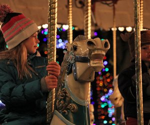 Save time for a twinkling carousel ride and carnival fun following your drive through the Skylands Christmas Light Show. Photo courtesy of the venue